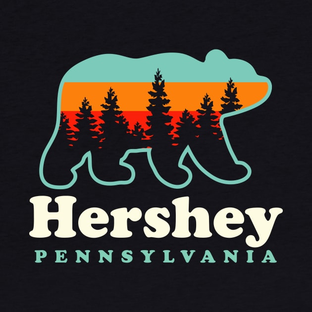 Hershey Pennsylvania Vacation Hiking Camping Bear by PodDesignShop